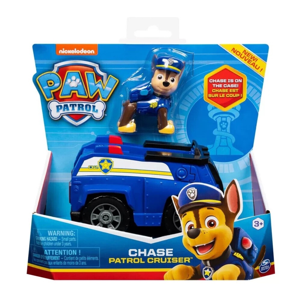 PAW Patrol Chase Patrol Cruiser Vehicle Toy with Collectible Figure Kids 3+  New